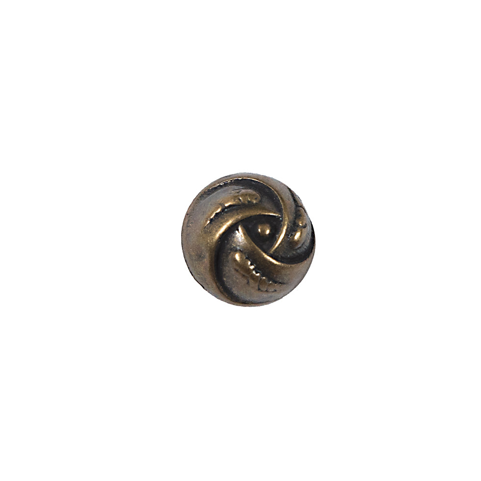 Antique Gold Etched Dome-Shaped Metal Button - 18L/11.5mm Antique Gold Etched Dome-Shaped Metal Button - 18L/11.5mm