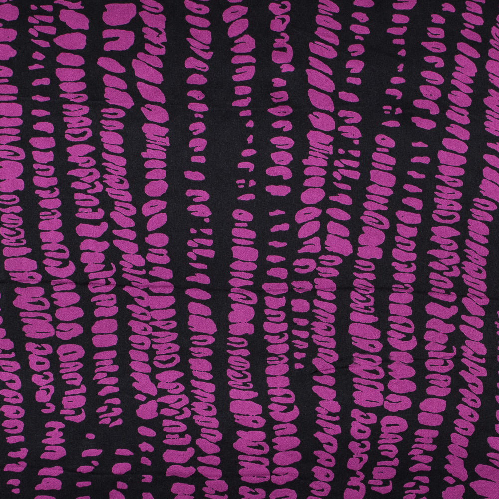 Black and Sangria Abstract Printed Silk Charmeuse Black and Sangria Abstract Printed Silk Charmeuse