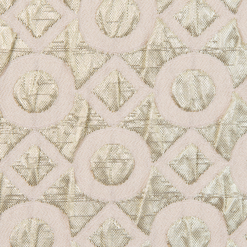 Pink Champagne and Metallic Gold Geometric Brocade Detail Pink Champagne and Metallic Gold Geometric Brocade Detail