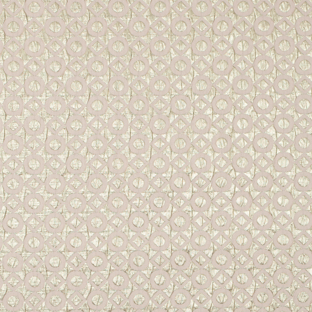 Pink Champagne and Metallic Gold Geometric Brocade Pink Champagne and Metallic Gold Geometric Brocade