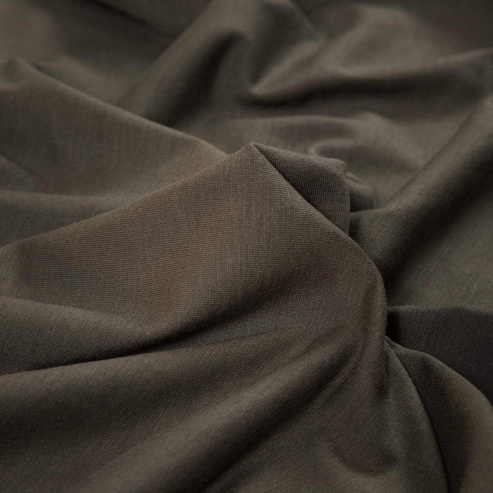 Heathered Army Green Rayon Jersey Detail Heathered Army Green Rayon Jersey Detail