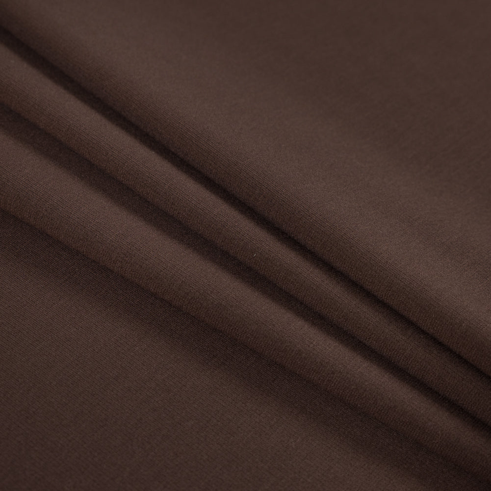 Brown Stretch Rayon Double Knit Detail Brown Stretch Rayon Double Knit Detail