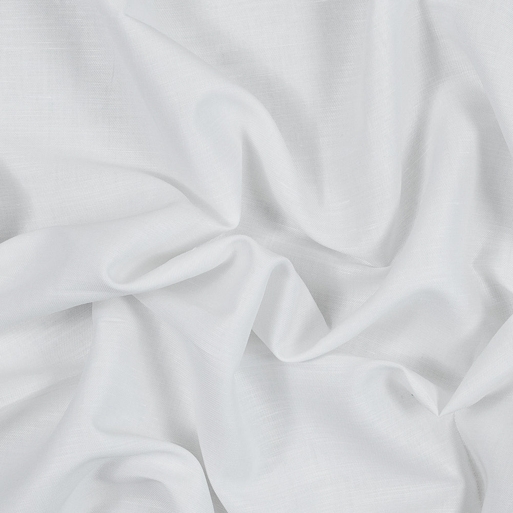 White Cotton, Linen and Tencel Blended Twill White Cotton, Linen and Tencel Blended Twill