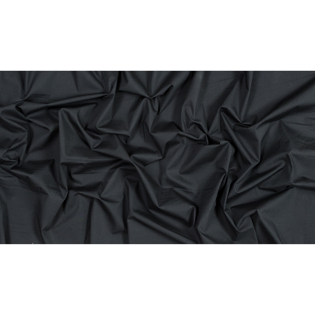 Jet Black Stretch Cotton Poplin Full Jet Black Stretch Cotton Poplin Full