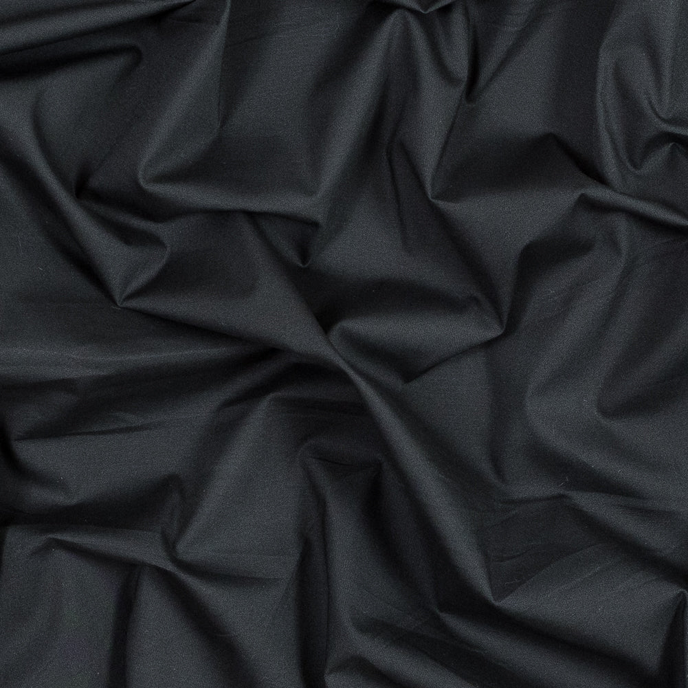 Jet Black Stretch Cotton Poplin Jet Black Stretch Cotton Poplin