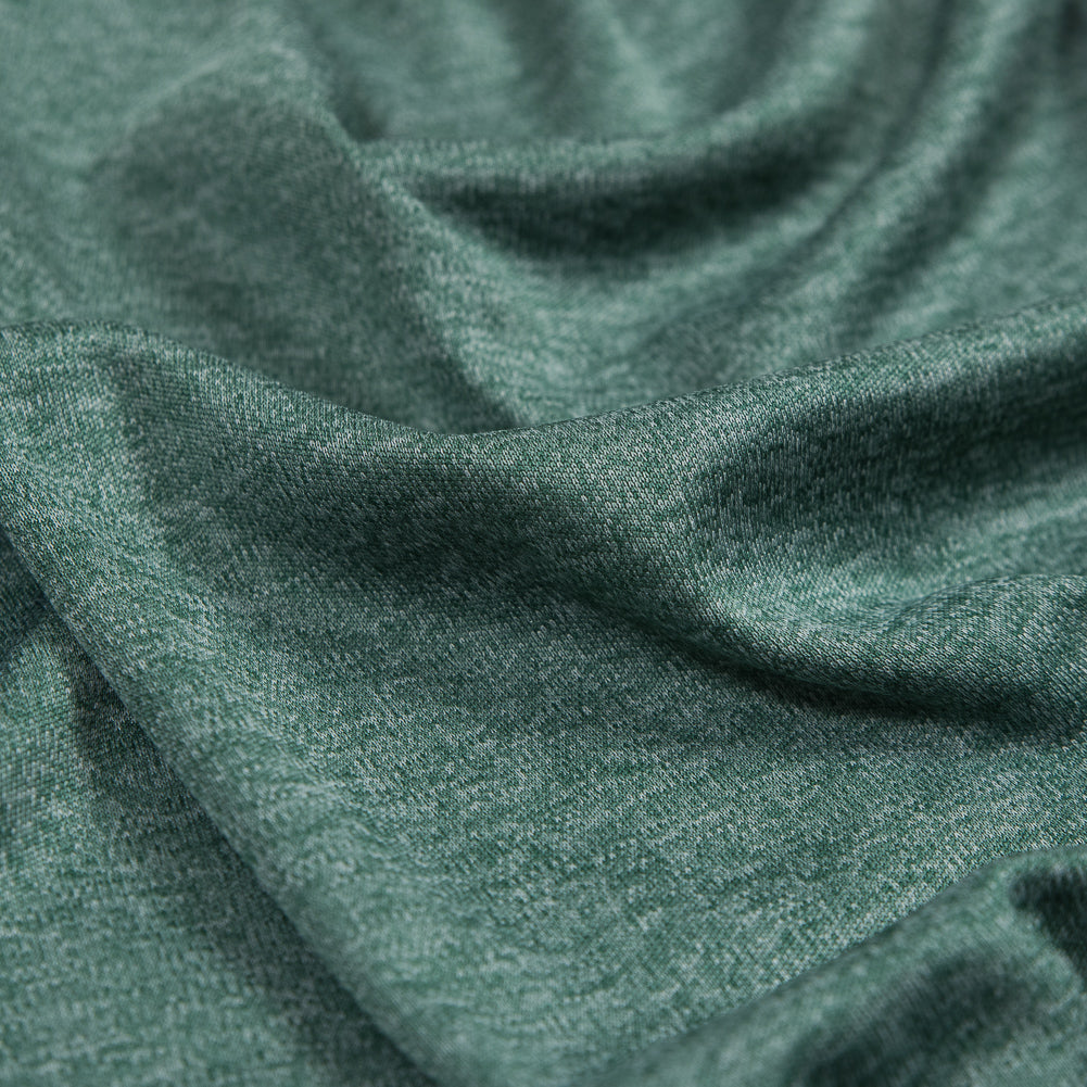 Forest Lightweight Heathered Interlock Jersey Detail Forest Lightweight Heathered Interlock Jersey Detail