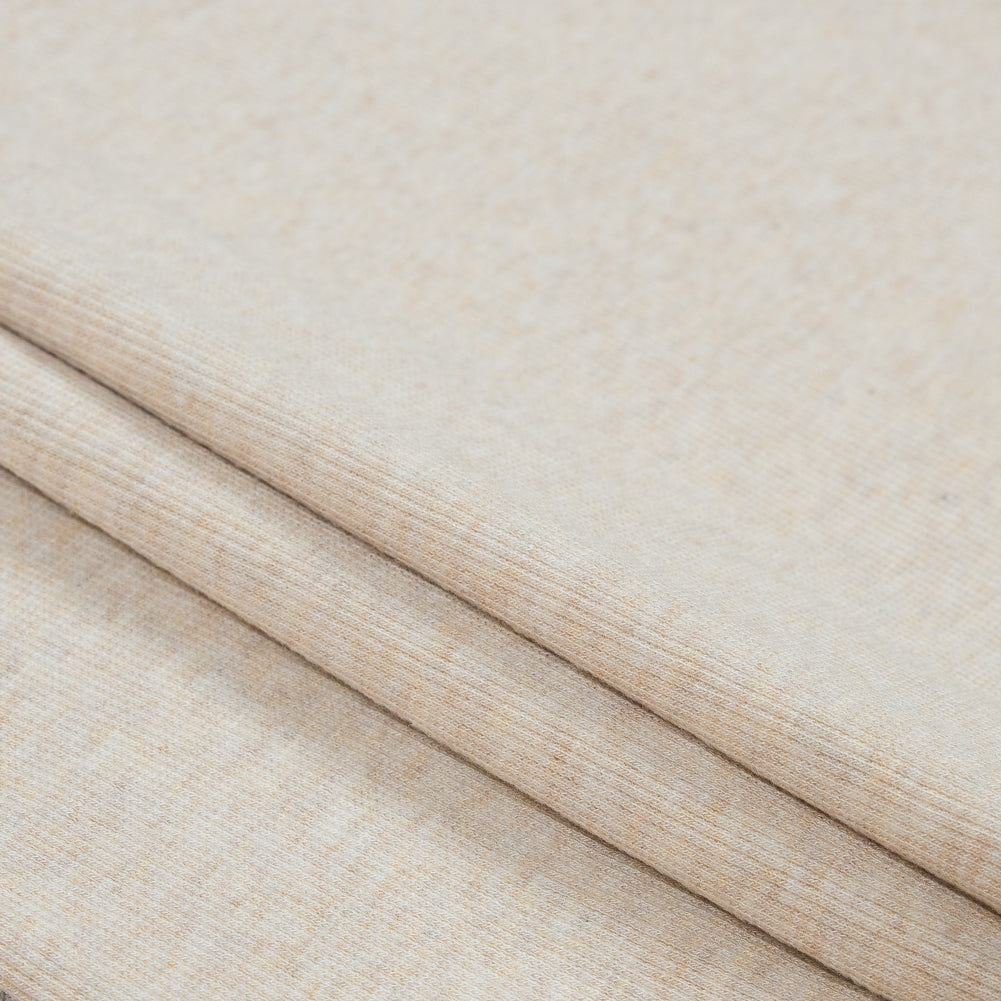 Tubular Bamboo Rib Knit - Heathered Almond Detail Tubular Bamboo Rib Knit - Heathered Almond Detail