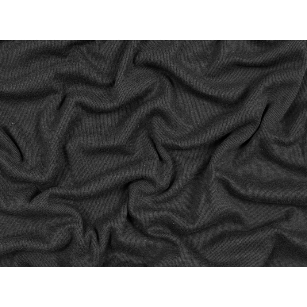 Tubular Bamboo Rib Knit - Black Folded Tubular Bamboo Rib Knit - Black Folded