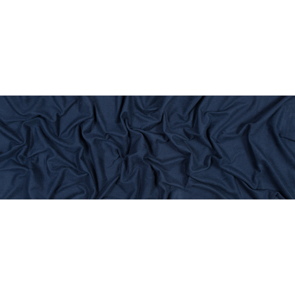 Bamboo and Cotton Stretch Knit Fleece - Navy - Jessamyn Collection Folded Bamboo and Cotton Stretch Knit Fleece - Navy - Jessamyn Collection Folded