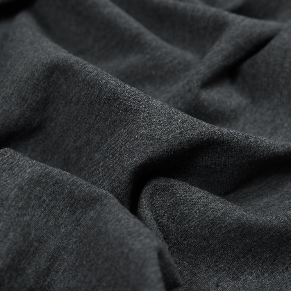 Bamboo and Cotton Stretch Knit Fleece - Heather Charcoal - Jessamyn Collection Full Bamboo and Cotton Stretch Knit Fleece - Heather Charcoal - Jessamyn Collection Full