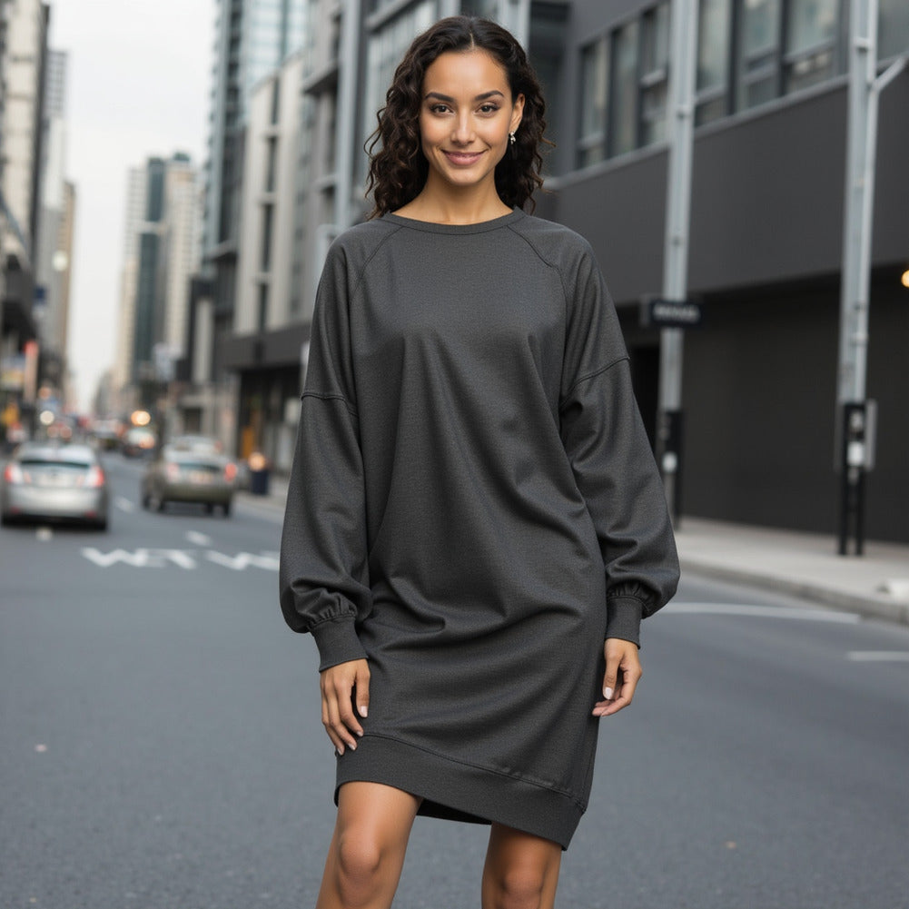 Bamboo Stretch French Terry - Black - Emei Collection