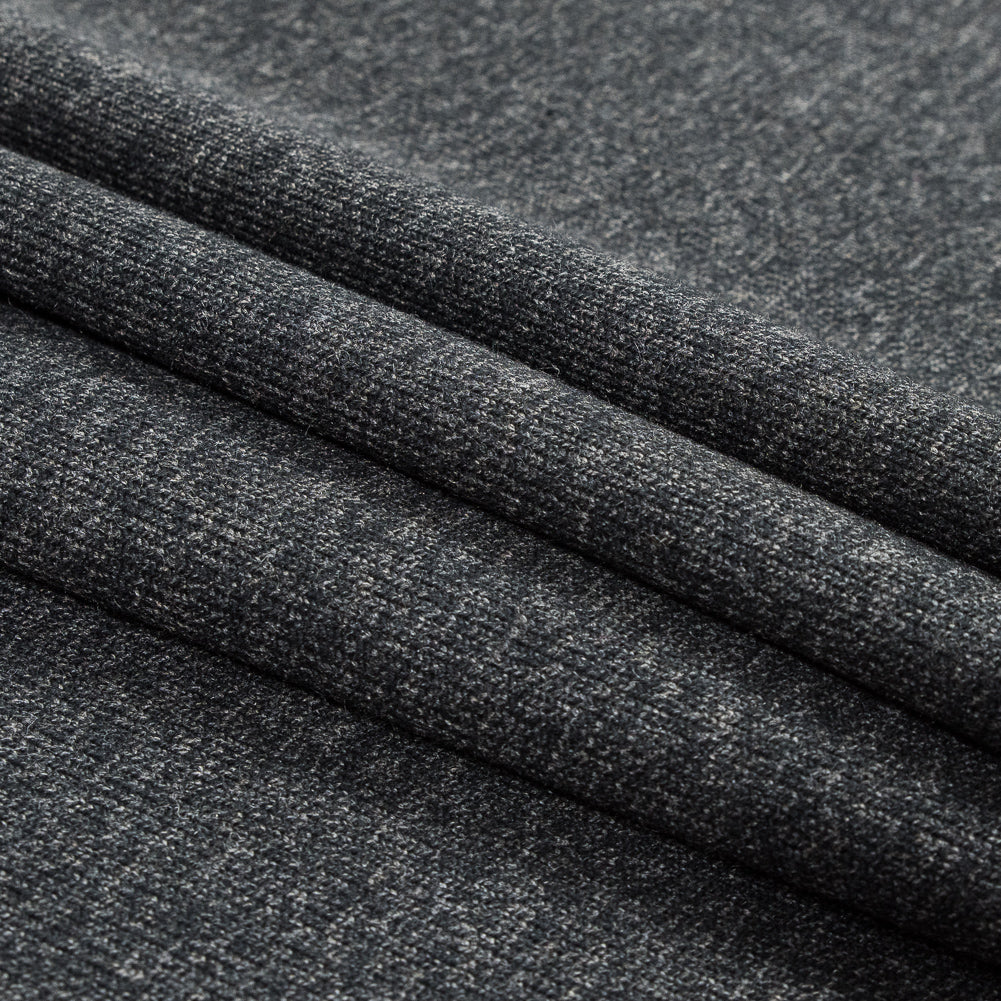 Dark Charcoal Performance Wool Knit with a Black Fleece Backing Detail Dark Charcoal Performance Wool Knit with a Black Fleece Backing Detail