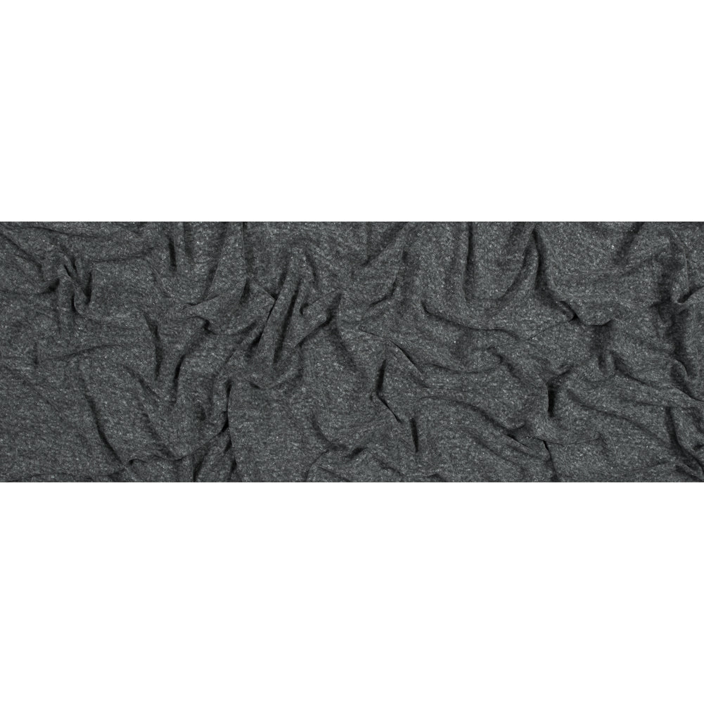 Heather Charcoal Linen and Polyester Knit Full Heather Charcoal Linen and Polyester Knit Full