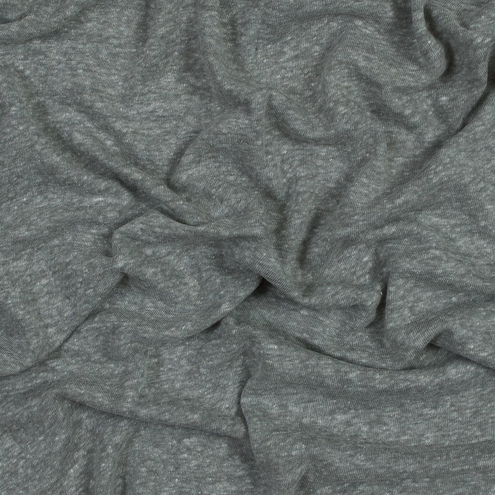 Heather Ash Linen and Polyester Knit Heather Ash Linen and Polyester Knit