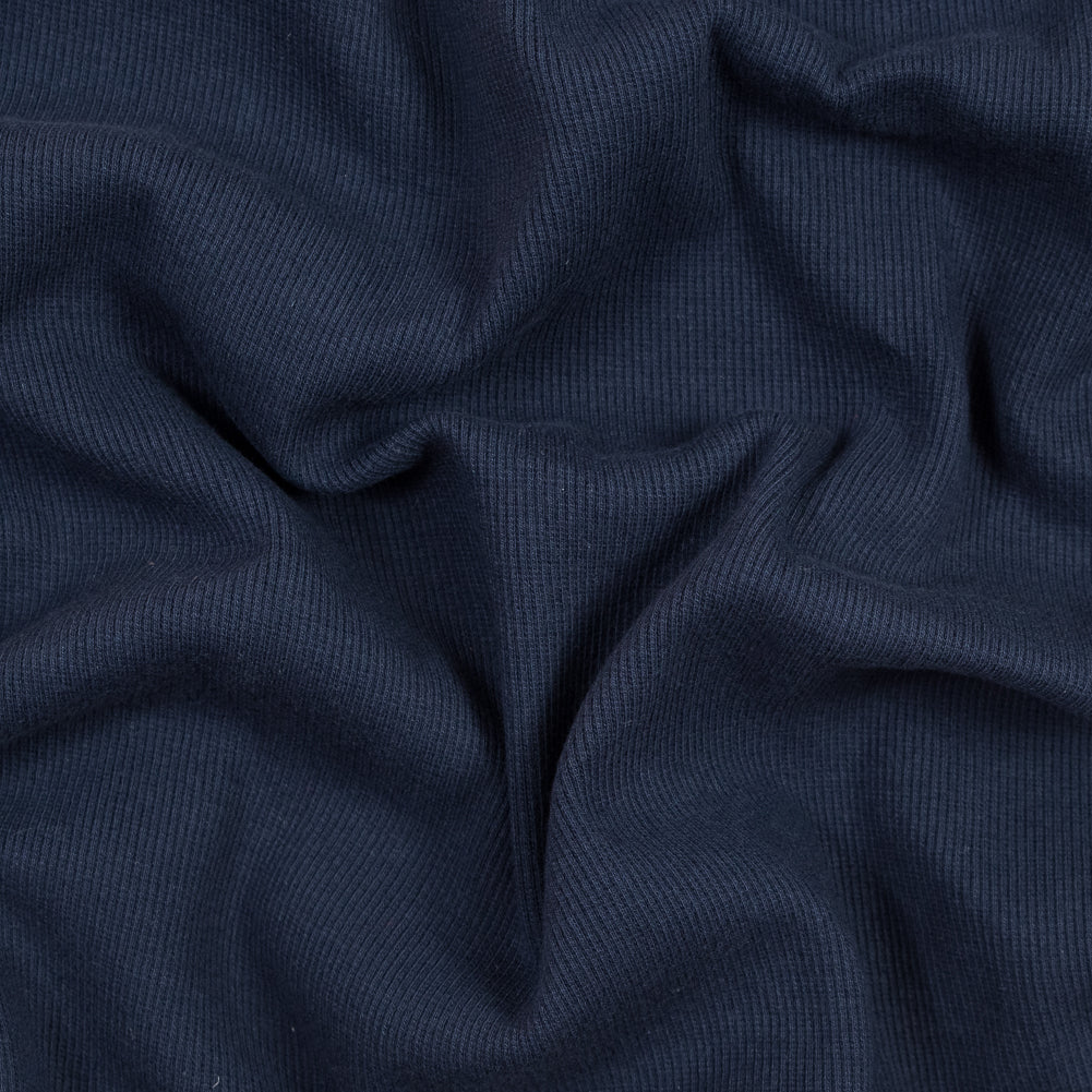 Navy Tubular Cotton Rib Knit Navy Tubular Cotton Rib Knit