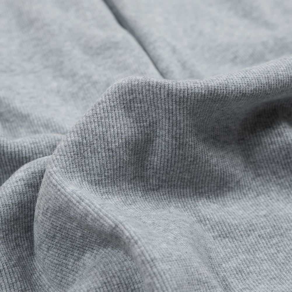 Heathered Light Gray Tubular Cotton Rib Knit Full Heathered Light Gray Tubular Cotton Rib Knit Full