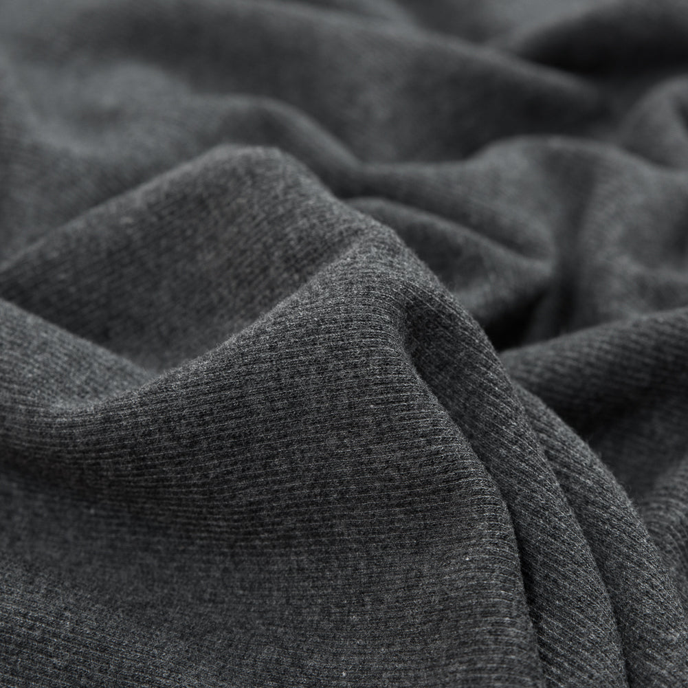 Heathered Charcoal Tubular Cotton Rib Knit Full Heathered Charcoal Tubular Cotton Rib Knit Full