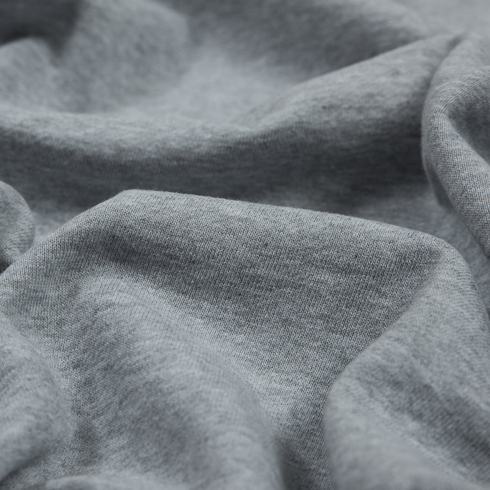 Cotton and Polyester Brushed Fleece - Light Gray Full Cotton and Polyester Brushed Fleece - Light Gray Full