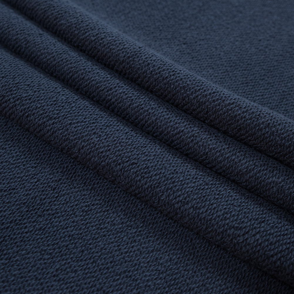 Thick Cotton French Terry - Navy Detail Thick Cotton French Terry - Navy Detail
