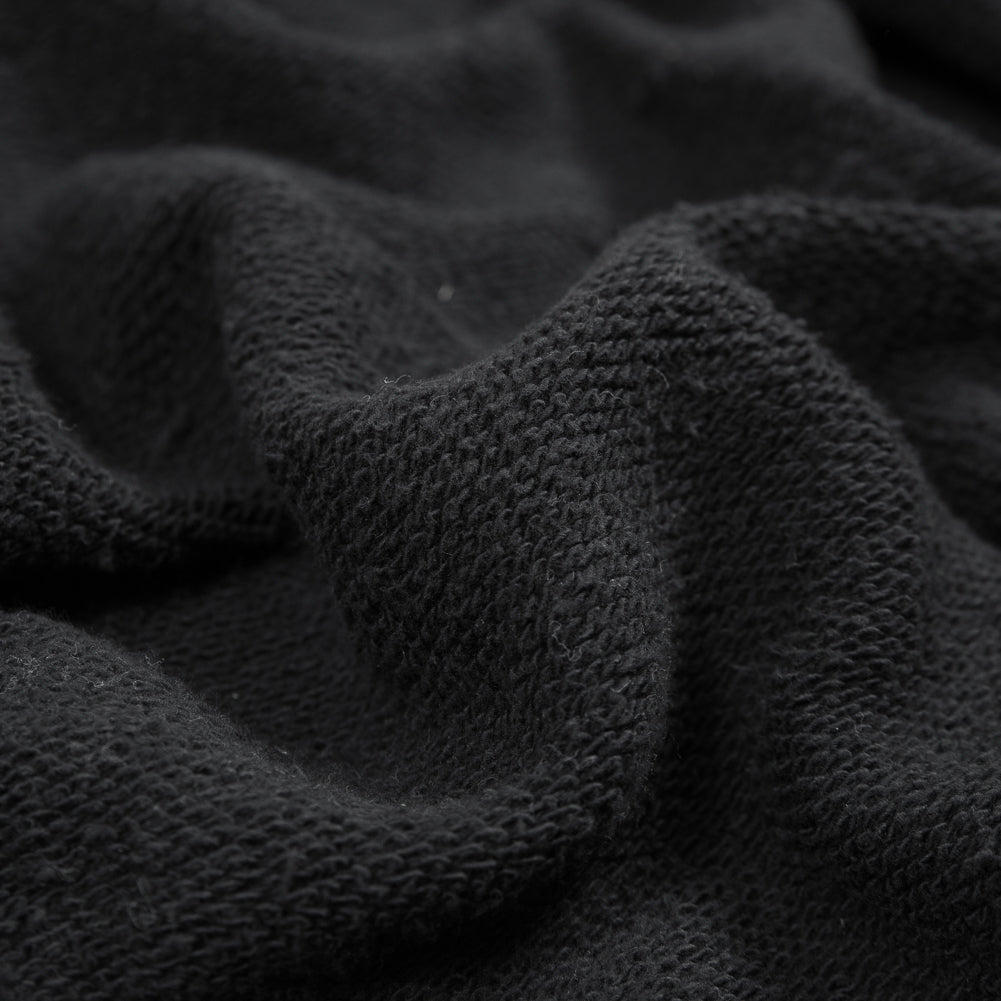 Thick Cotton French Terry - Black Full
