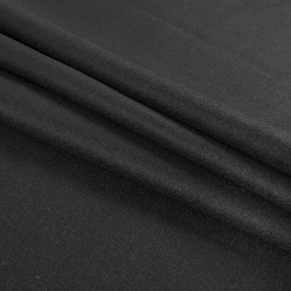 Roberto Cavalli Black Felted Wool Coating Folded Roberto Cavalli Black Felted Wool Coating Folded