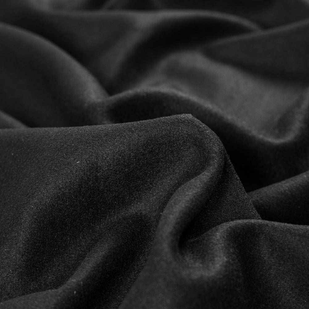 Roberto Cavalli Black Felted Wool Coating Detail Roberto Cavalli Black Felted Wool Coating Detail