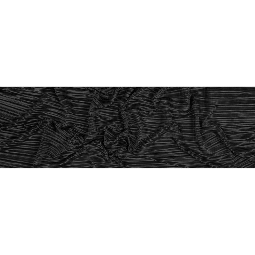 Italian Black Pleated Polyester Woven Folded Italian Black Pleated Polyester Woven Folded