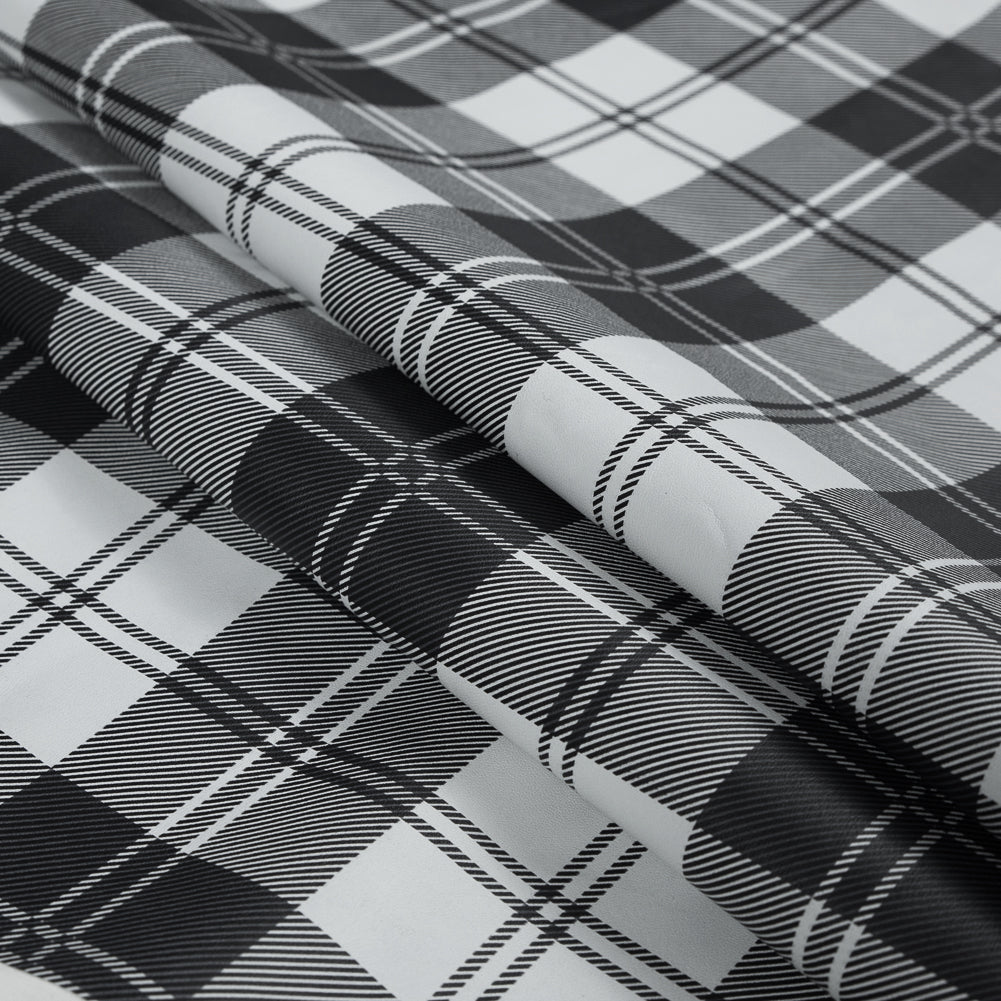 Edun Medium Plaid Stretch Lamb Leather Folded Edun Medium Plaid Stretch Lamb Leather Folded