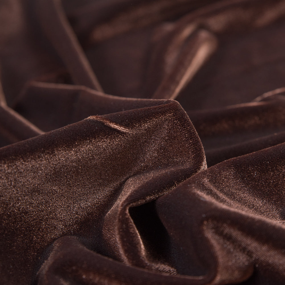 Stretch Velour - Chocolate - Persica Collection Full Stretch Velour - Chocolate - Persica Collection Full