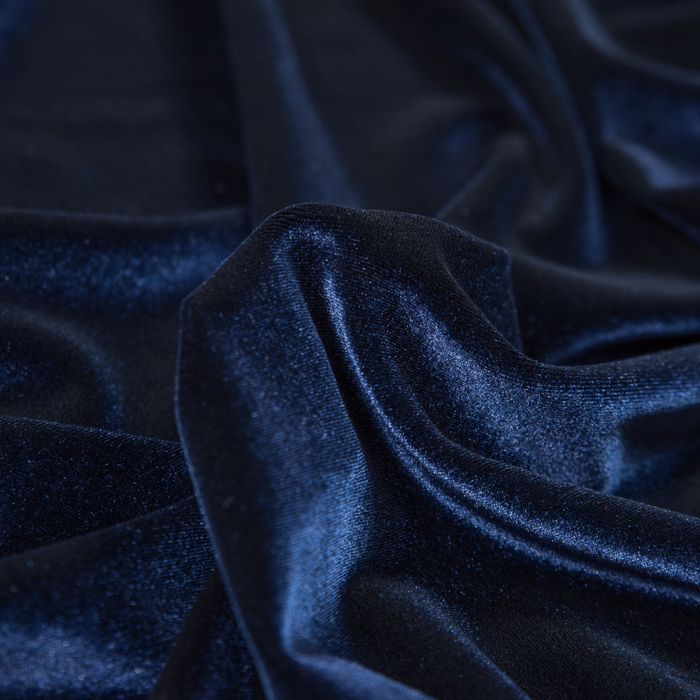 Stretch Velour - Navy - Persica Collection Full Stretch Velour - Navy - Persica Collection Full