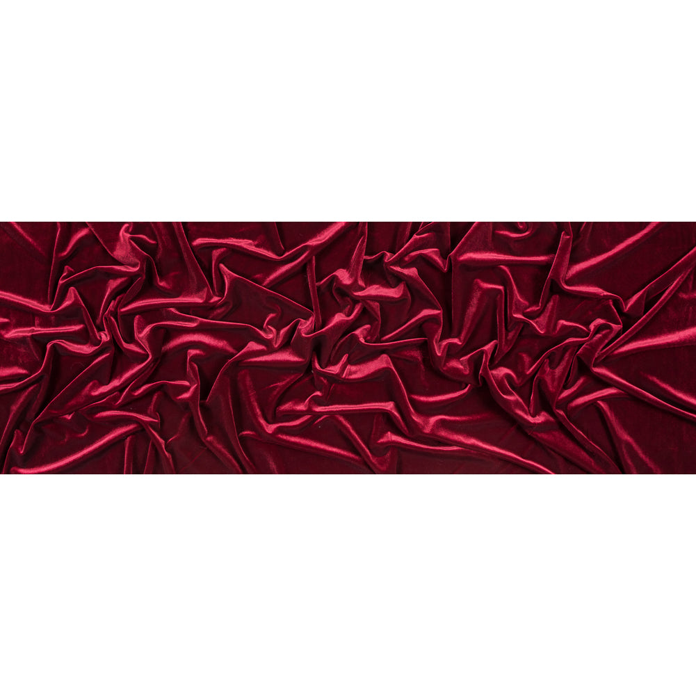 Stretch Velour - Sultan Red - Persica Collection Folded Stretch Velour - Sultan Red - Persica Collection Folded