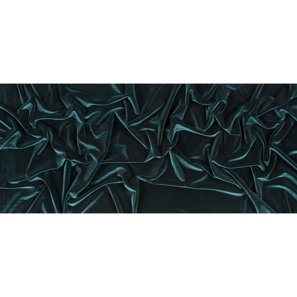 Stretch Velour - Hunter Green - Persica Collection Folded Stretch Velour - Hunter Green - Persica Collection Folded