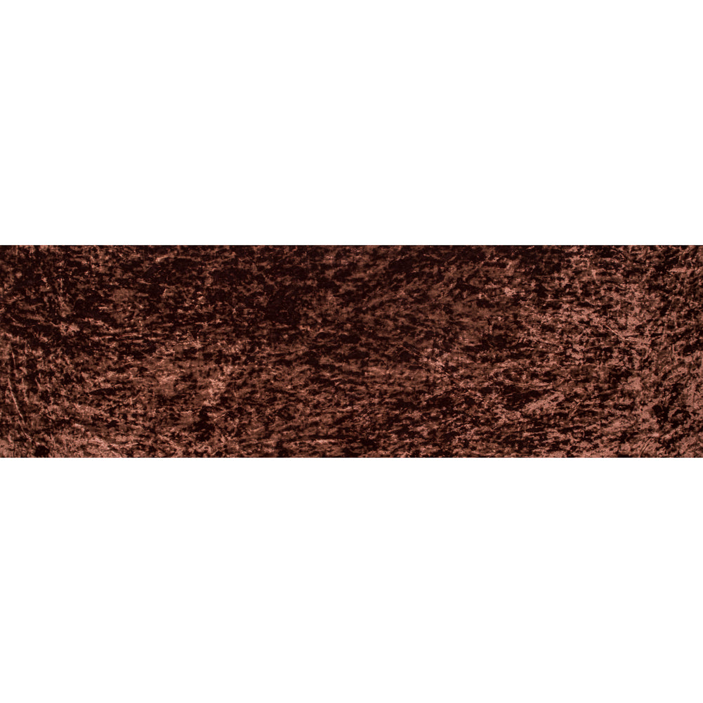 Stretch Crushed Velour - Chocolate Folded Stretch Crushed Velour - Chocolate Folded