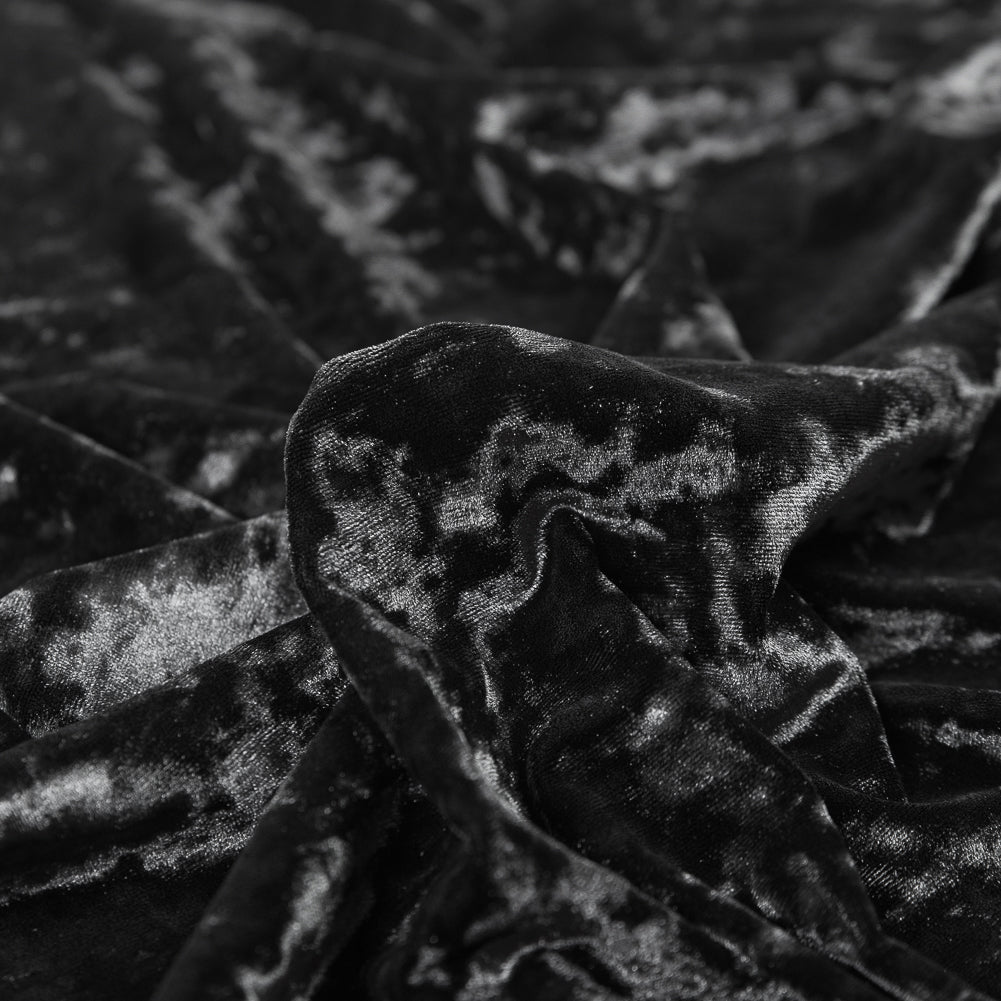 Stretch Crushed Velour - Black Full Stretch Crushed Velour - Black Full