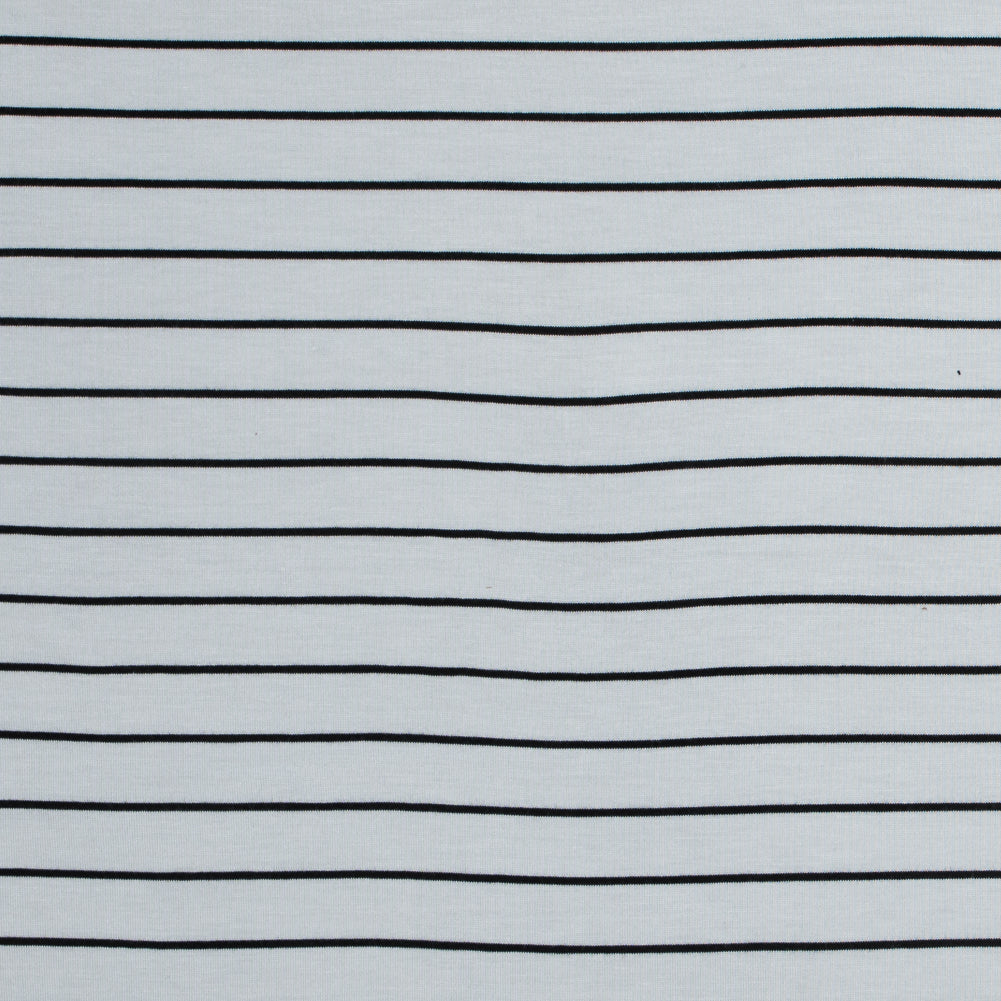 White and Black Pencil Striped Jersey White and Black Pencil Striped Jersey