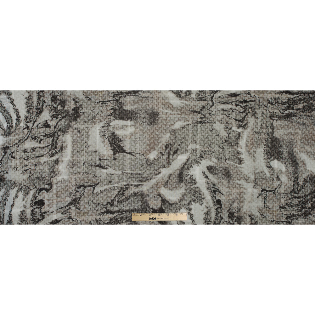 Italian Warm Gray Abstract Wool Sweater Knit Full Italian Warm Gray Abstract Wool Sweater Knit Full