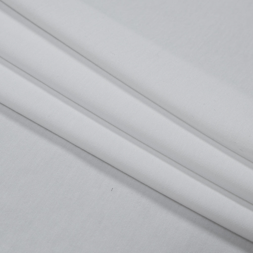 White Stretch Rayon Jersey Folded