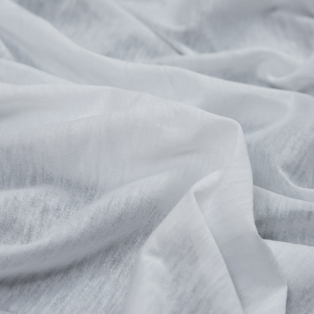 Heathered White Tissue Weight Cotton Jersey Detail Heathered White Tissue Weight Cotton Jersey Detail