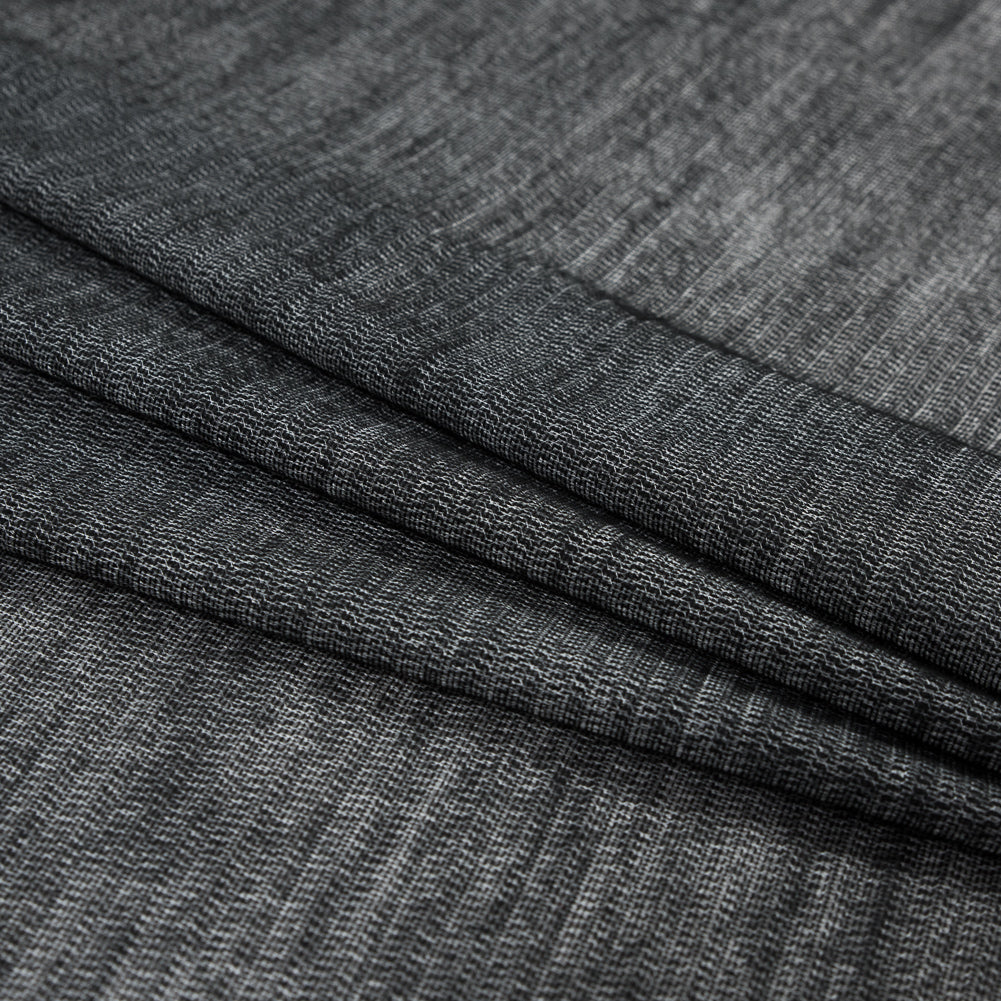 Heathered Black Warp Knitting Fusible Interfacing Detail Heathered Black Warp Knitting Fusible Interfacing Detail