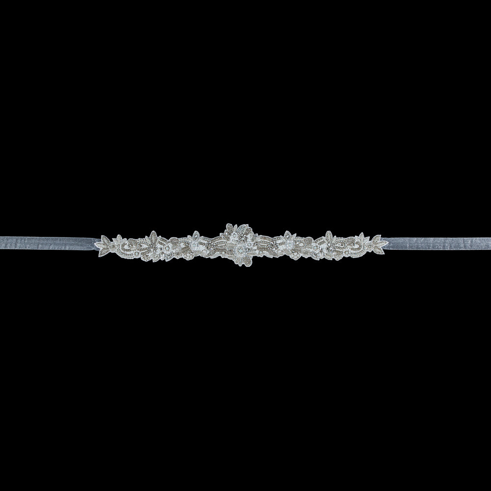 Beaded and Rhinestone Organza Bridal Belt - 3" x 24" Beaded and Rhinestone Organza Bridal Belt - 3" x 24"