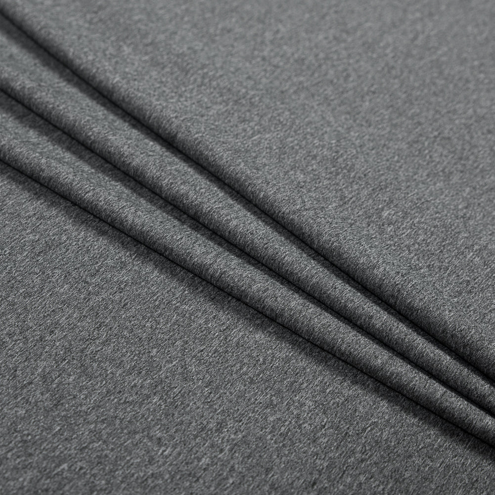 Heather Charcoal Wicking and Anti-Microbial Performance Jersey Detail Heather Charcoal Wicking and Anti-Microbial Performance Jersey Detail