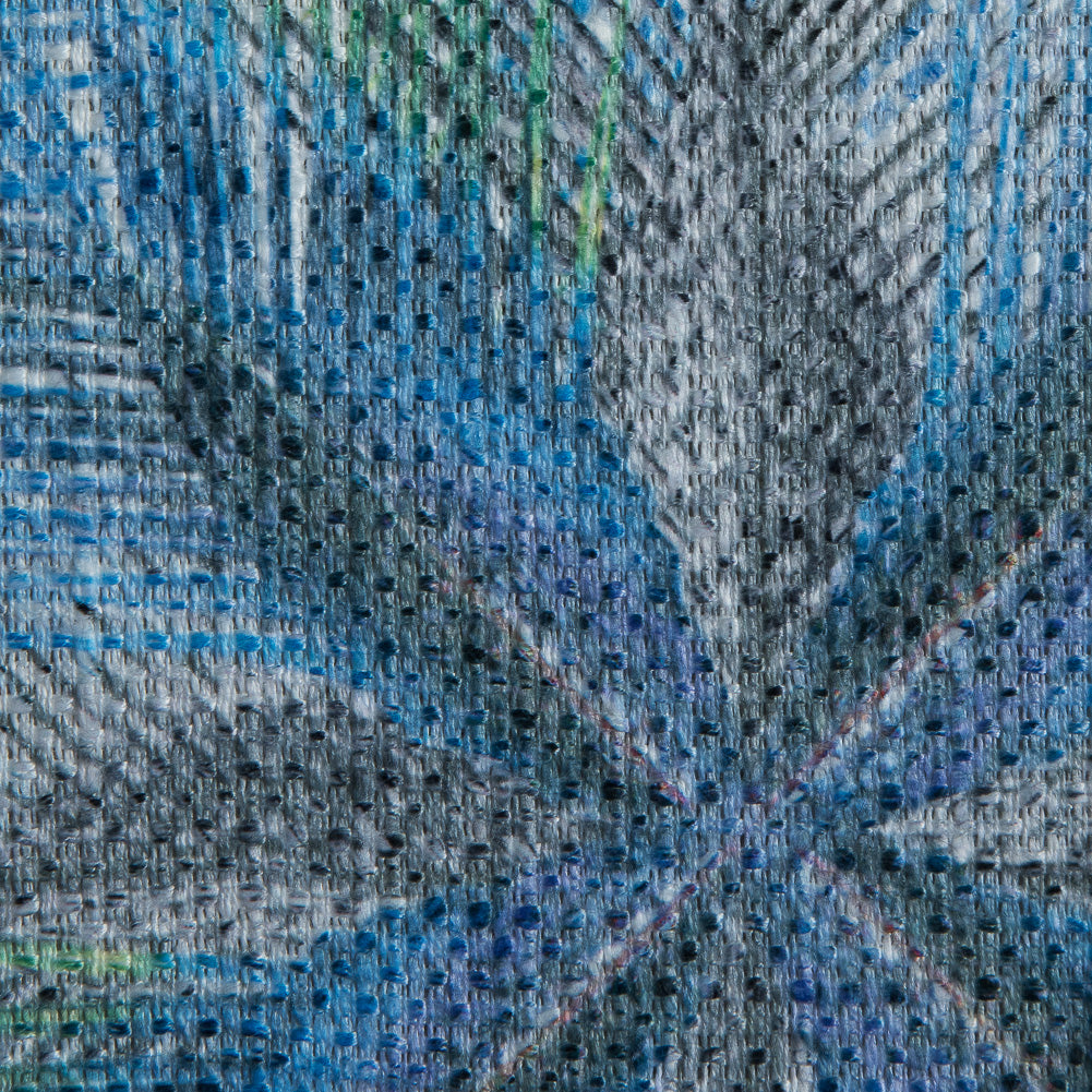 Italian Blue Tropical Digitally Printed Canvas Detail Italian Blue Tropical Digitally Printed Canvas Detail