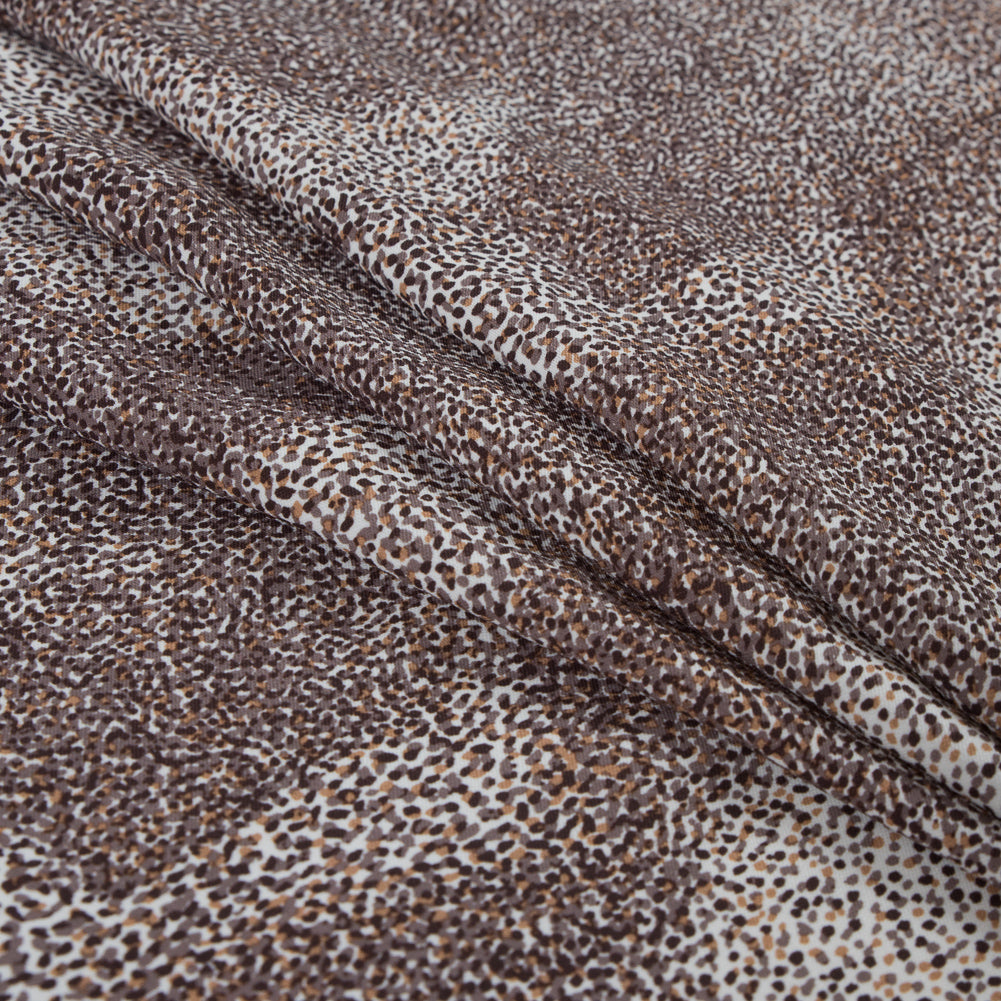 Italian Taupe Animal Digitally Printed Stretch Polyester Folded Italian Taupe Animal Digitally Printed Stretch Polyester Folded