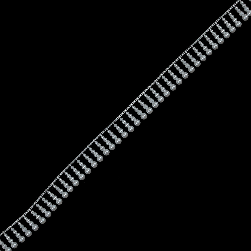 White Plastic Pearl Fringe - 1" White Plastic Pearl Fringe - 1"