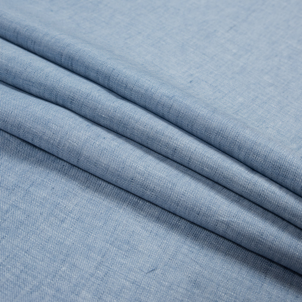 Heathered Baby Blue Cotton Twill Detail Heathered Baby Blue Cotton Twill Detail