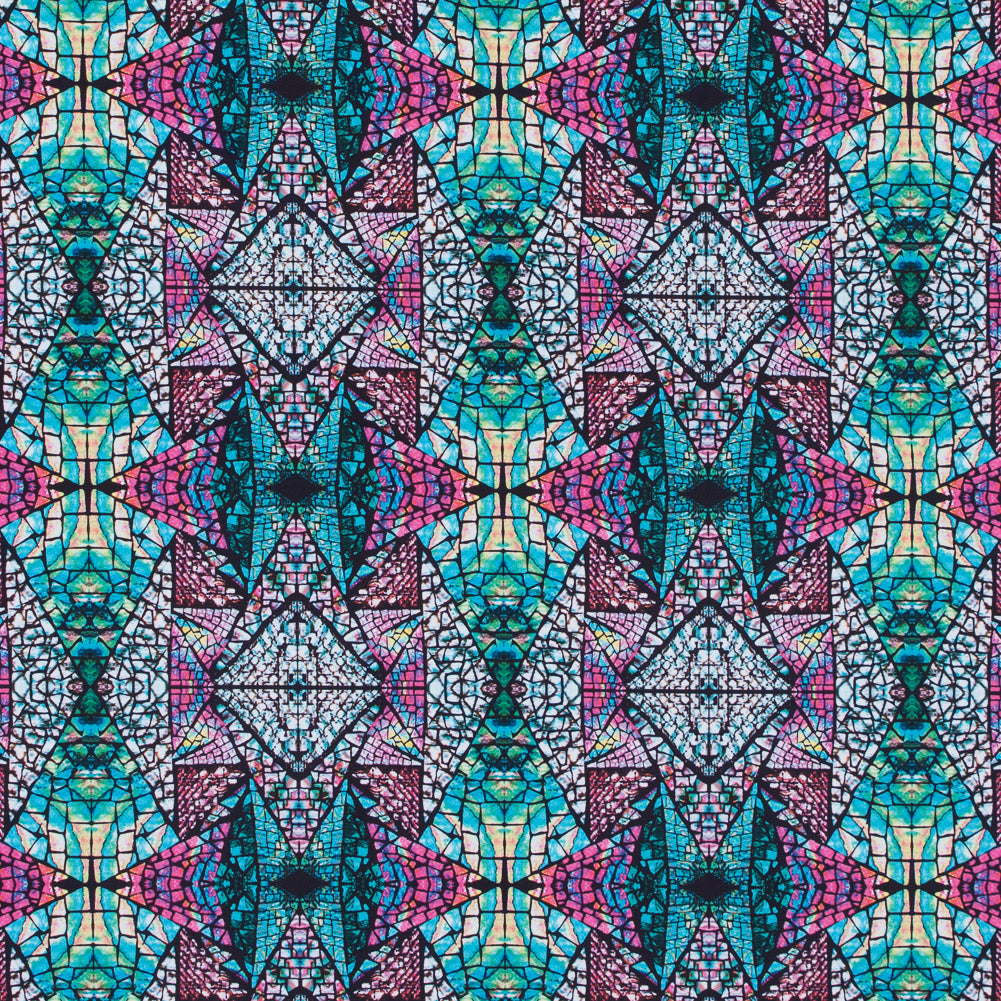 Stain Glass Caye UV Protective Compression Swimwear Tricot with Aloe Vera Microcapsules