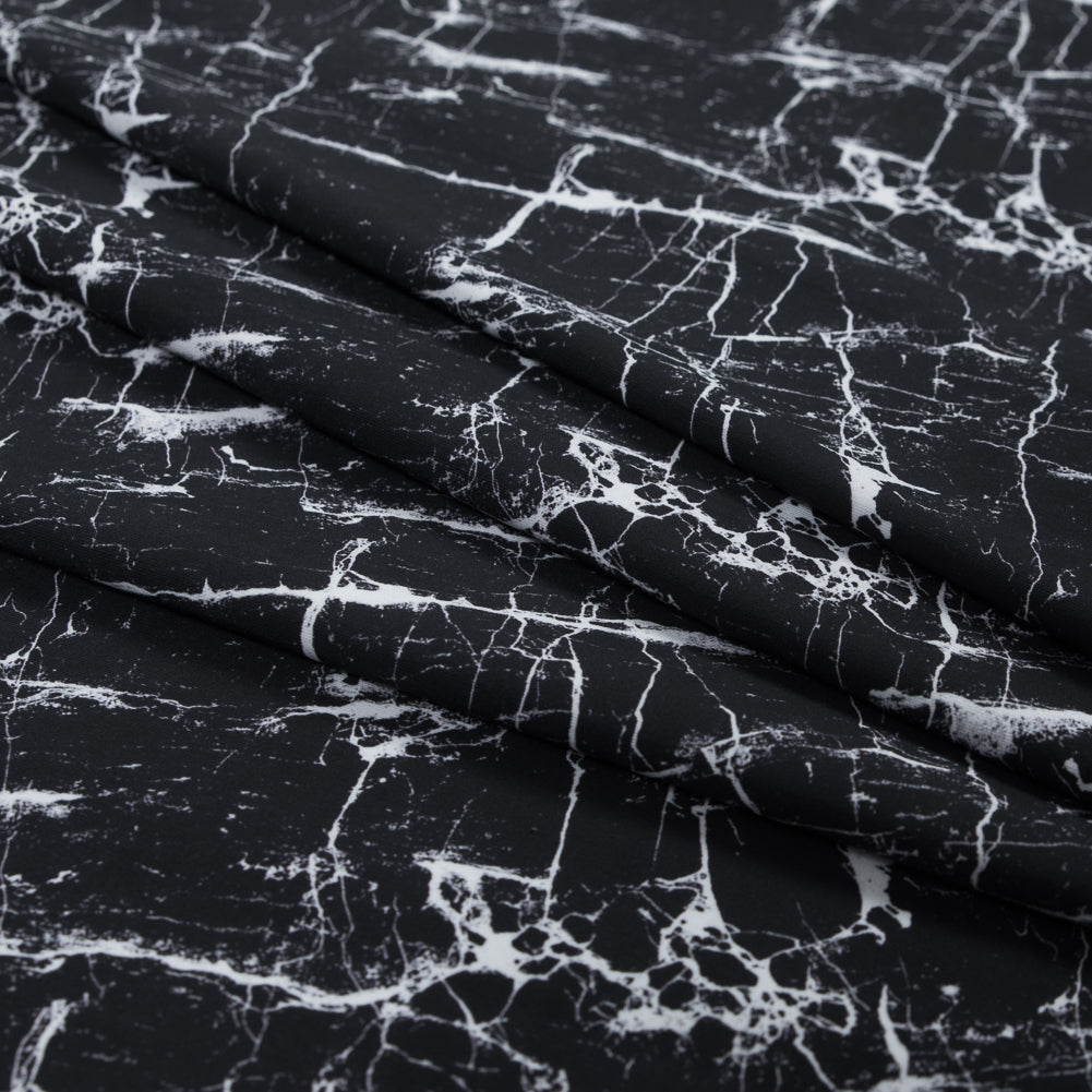 Black Marble UV Protective Compression Tricot with Aloe Vera Microcapsules - Folded Black Marble UV Protective Compression Tricot with Aloe Vera Microcapsules - Folded