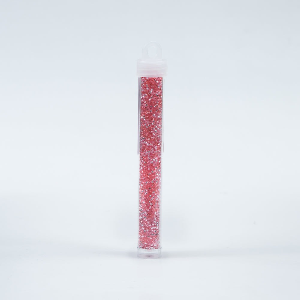 Pink Clear Czech Seed Beads - Size 10 Detail