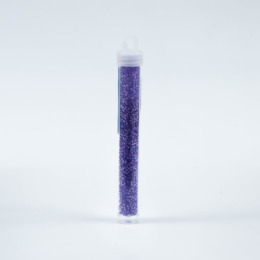 Mauve Iridescent Czech Seed Beads - Size 10 - Detail