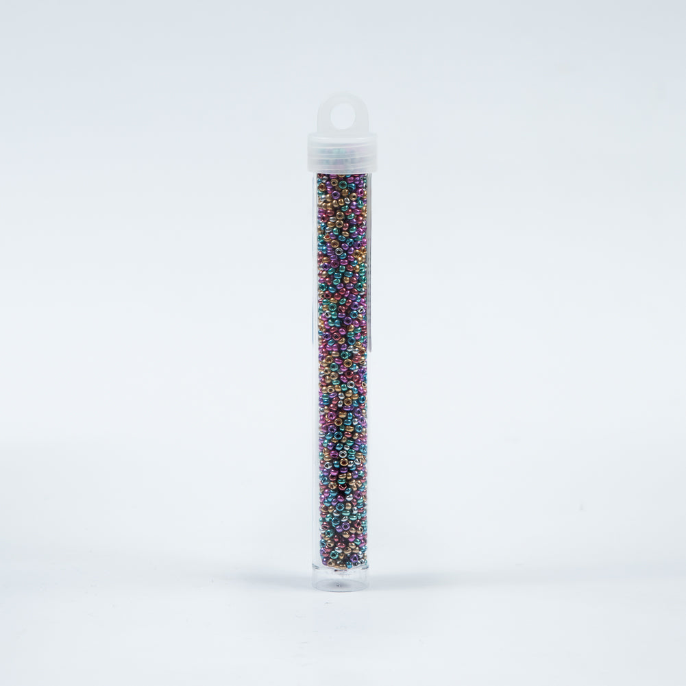 Metallic Multicolor Czech Seed Beads - Size 10 Detail